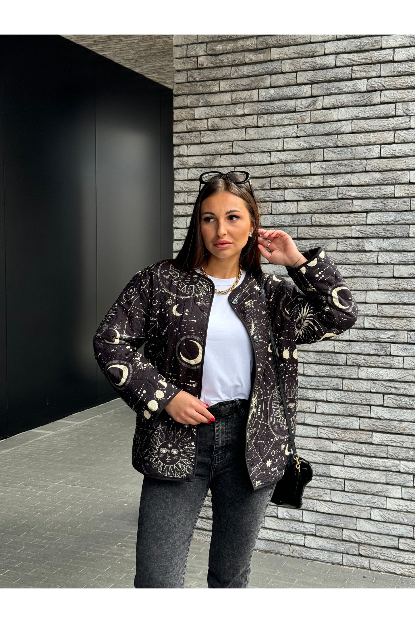 Veste matelassée imprimé astro