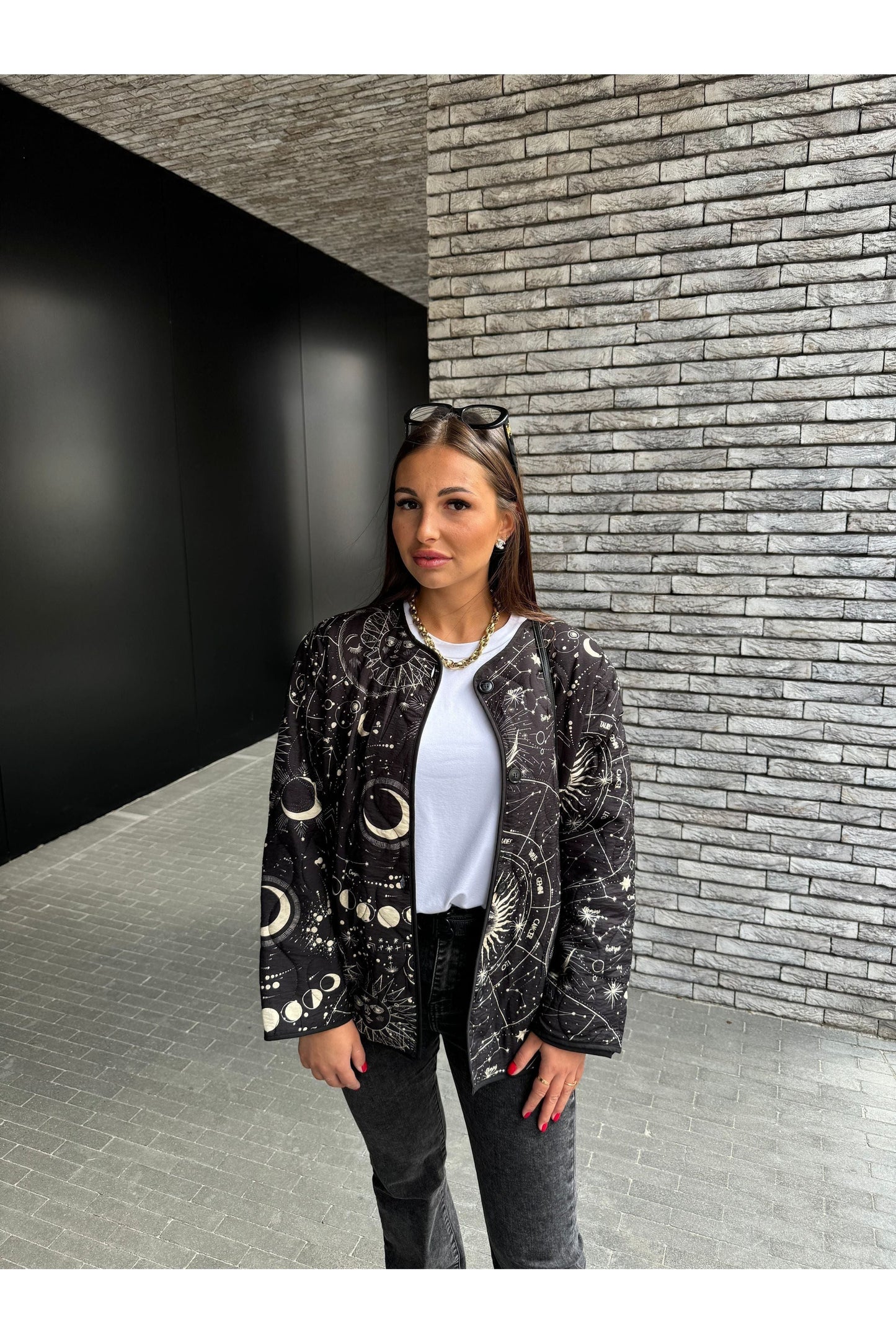Veste matelassée imprimé astro