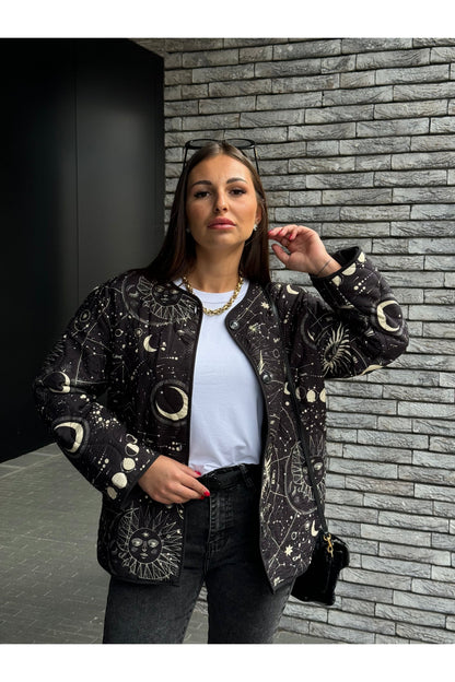 Veste matelassée imprimé astro