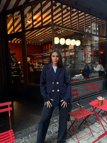 Blazer inez bleu nuit