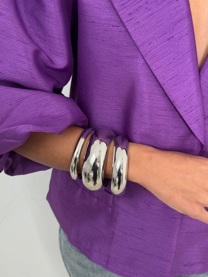 Trio de bracelets silver