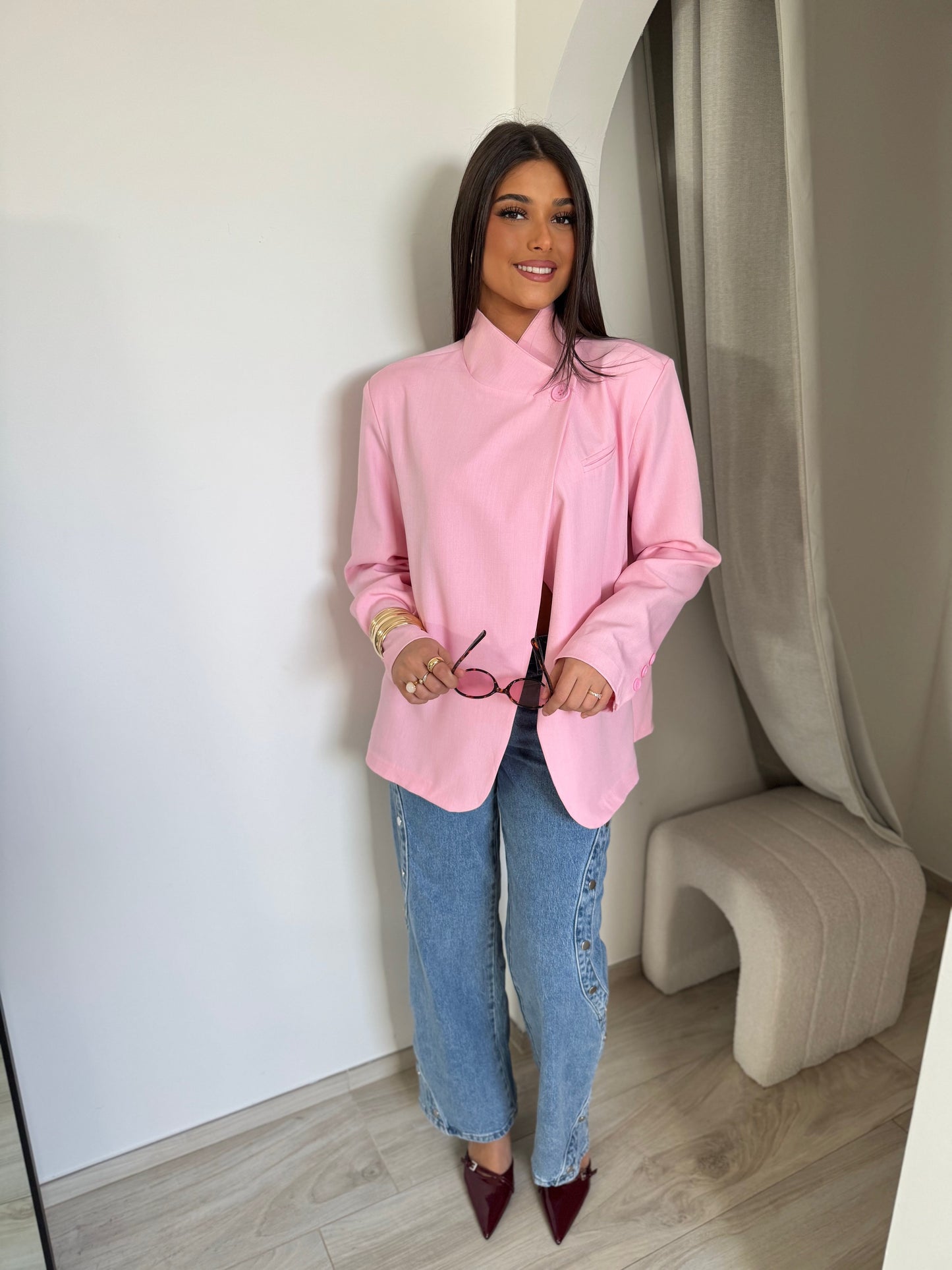 Blazer Anaëlle rose