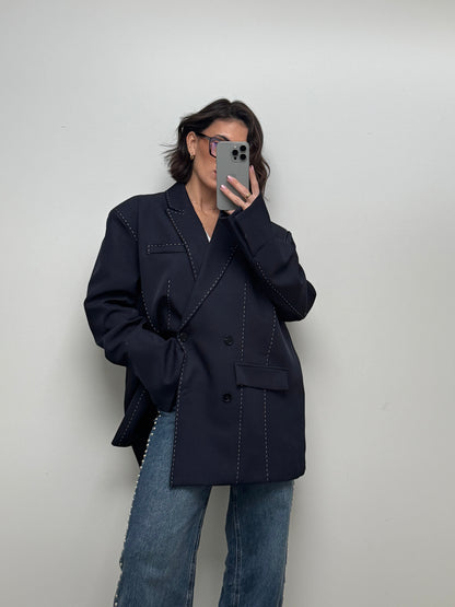 Blazer Times bleu nuit