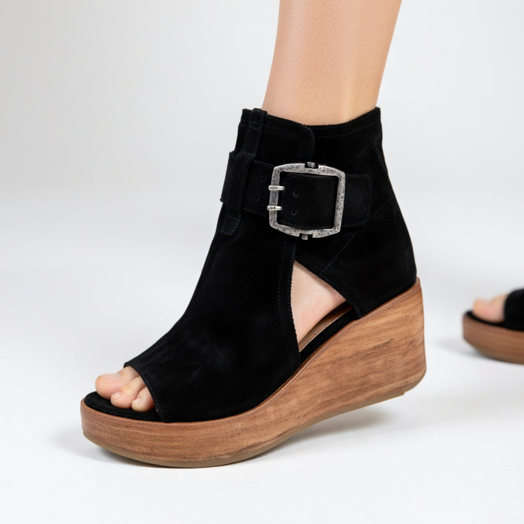 Nicolet — Zapatos de cuña abiertos de estilo moderno