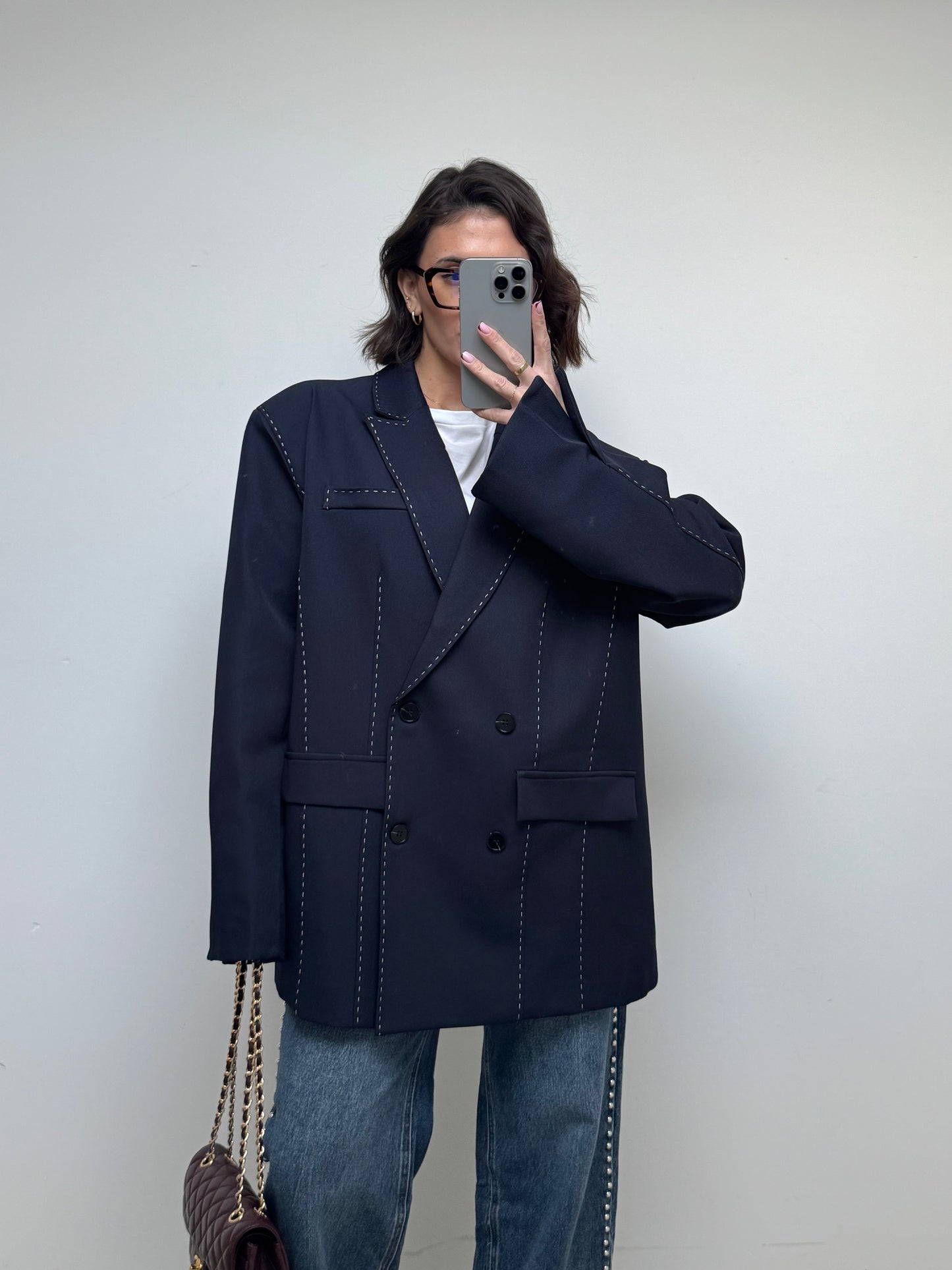 Blazer Times bleu nuit