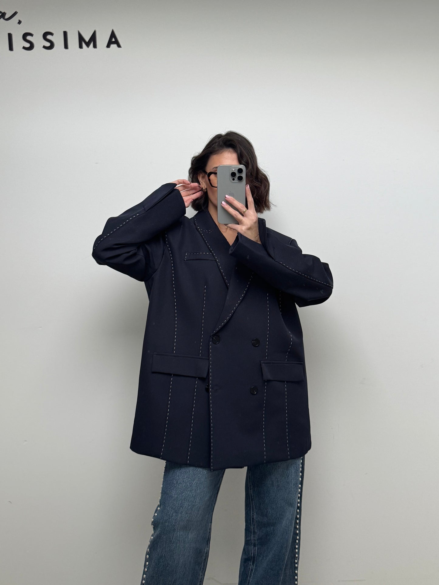 Blazer Times bleu nuit