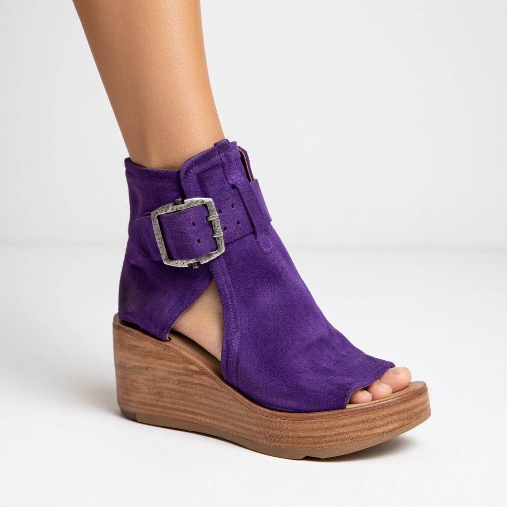 Nicolet — Zapatos de cuña abiertos de estilo moderno