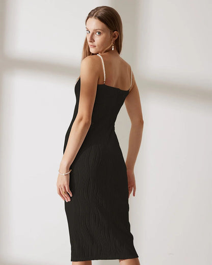 Vestido camisa con textura de ondas de agua