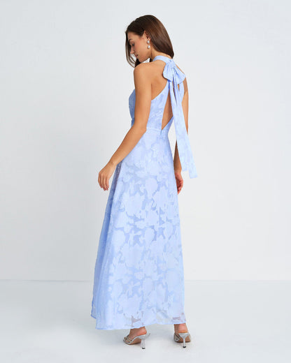 Vestido largo azul