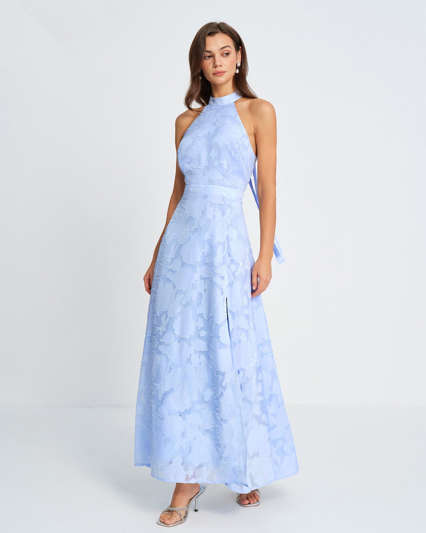 Vestido largo azul