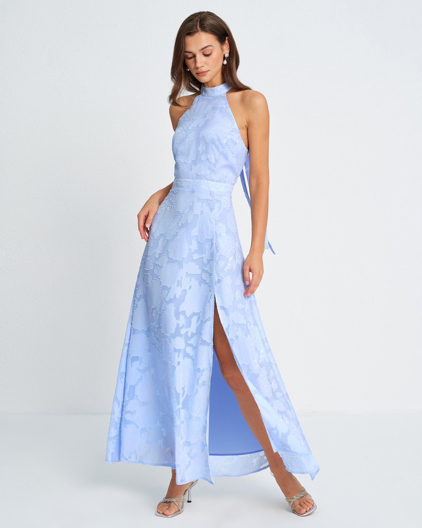 Vestido largo azul