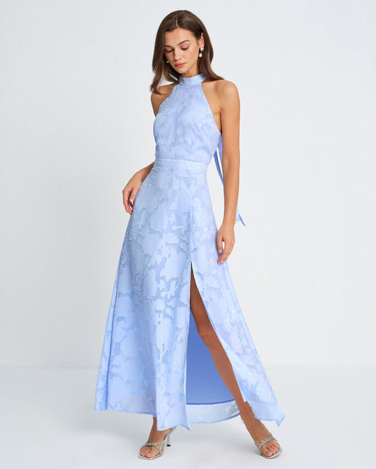 Vestido largo azul
