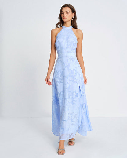 Vestido largo azul