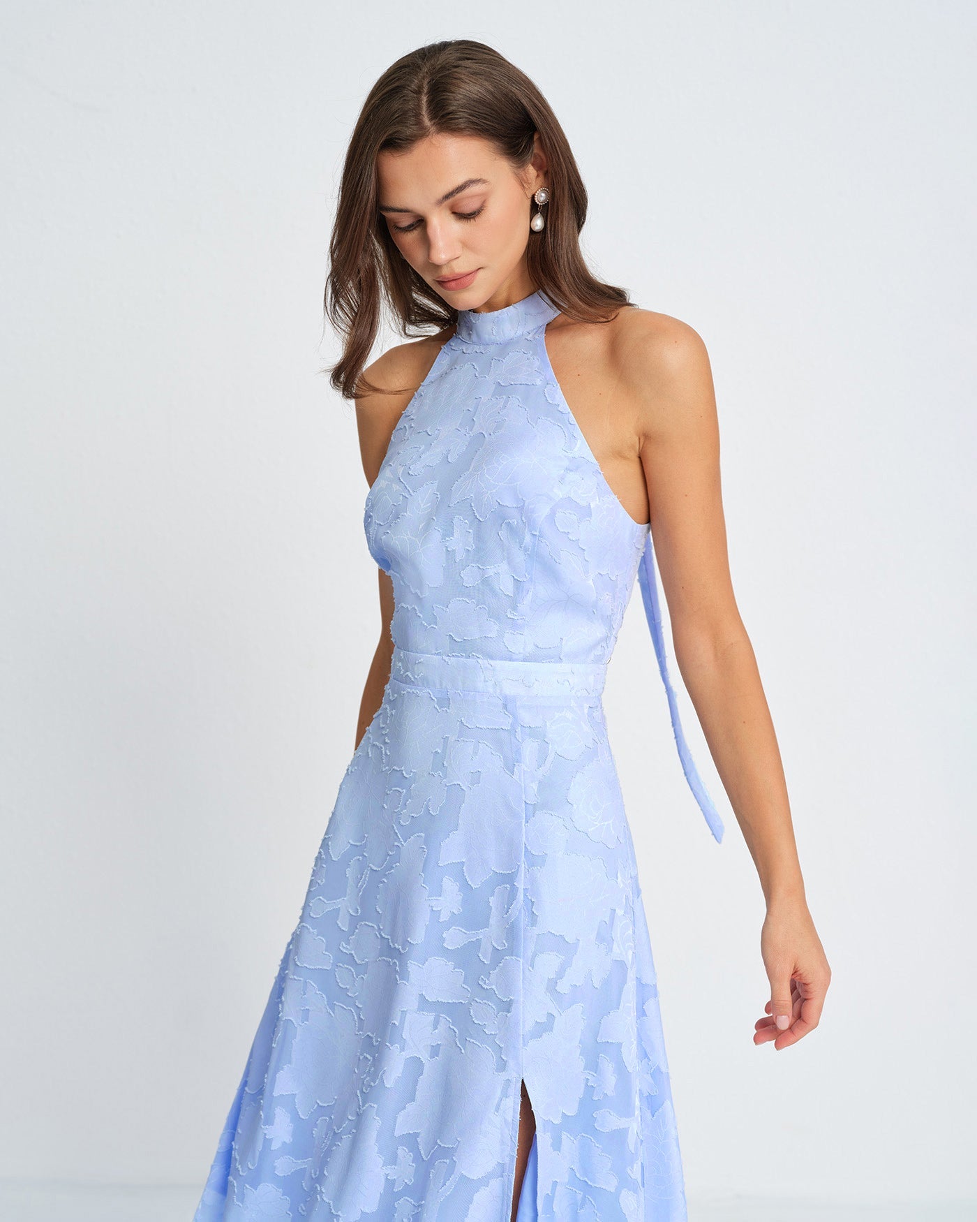Vestido largo azul