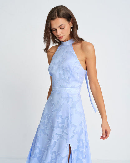 Vestido largo azul