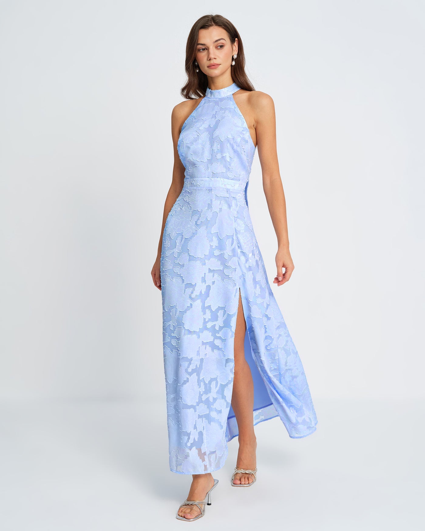 Vestido largo azul