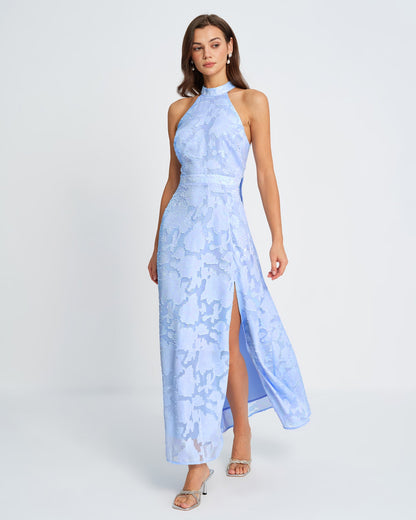 Vestido largo azul